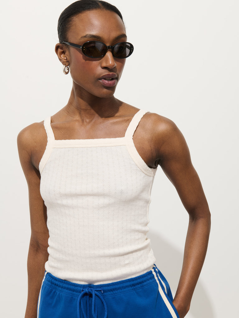Lara Tank In Cotton Pointelle from Alex Mill - $78