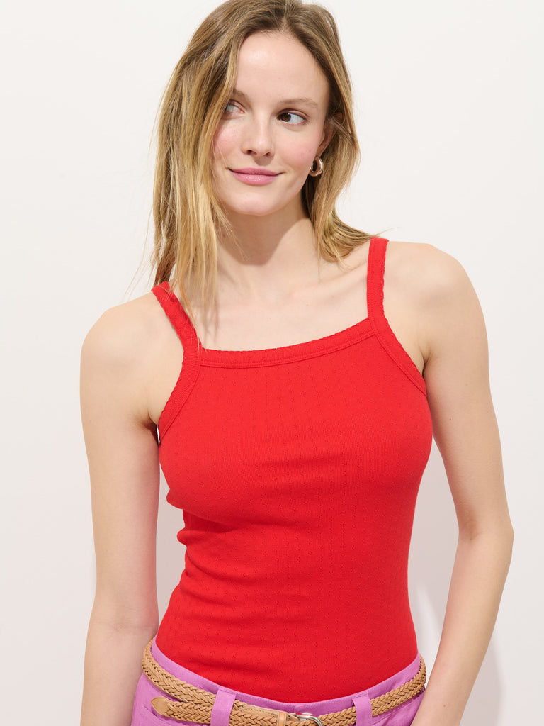 Lara Tank In Cotton Pointelle from Alex Mill - $78