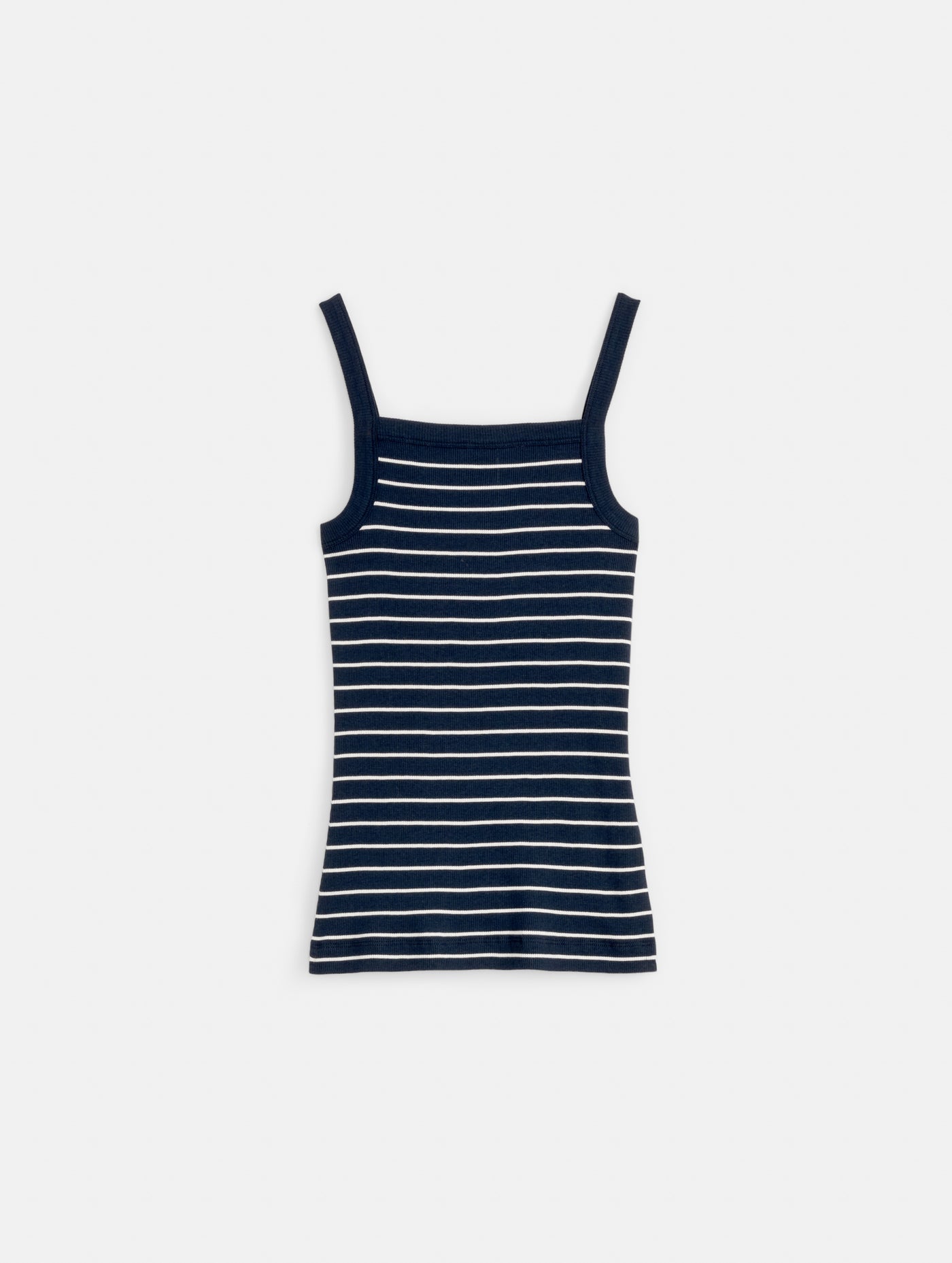Lara Striped Tank In Fine Rib