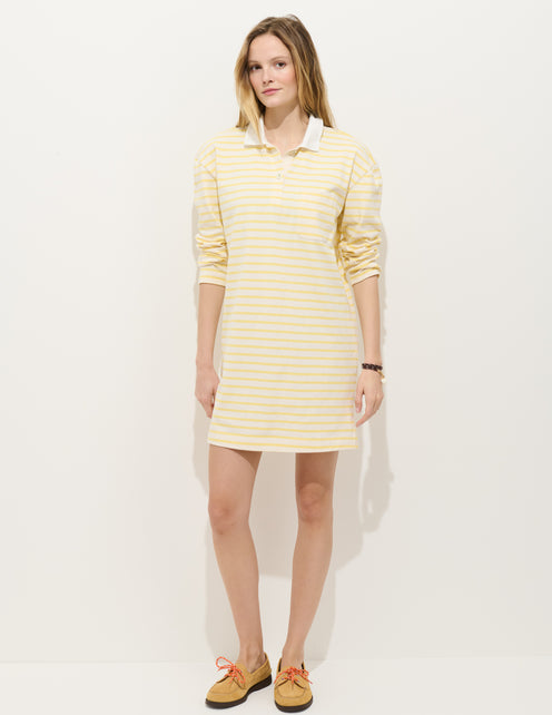 Lizzy Rugby Stripe Dress In Cotton Jersey