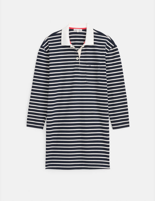 Lizzy Rugby Stripe Dress In Cotton Jersey