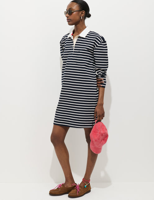 Lizzy Rugby Stripe Dress In Cotton Jersey
