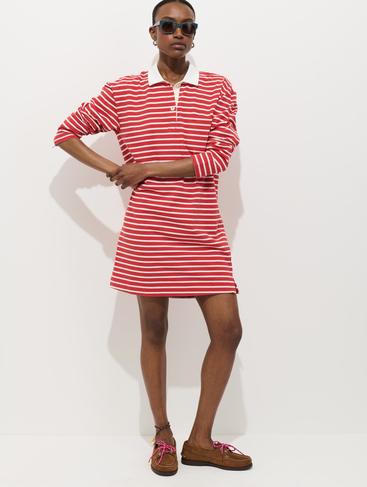 Lizzy Rugby Stripe Dress In Cotton Jersey