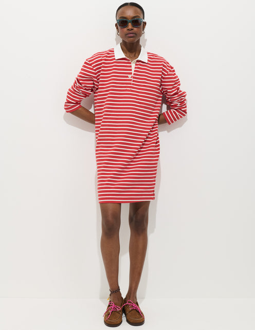 Lizzy Rugby Stripe Dress In Cotton Jersey