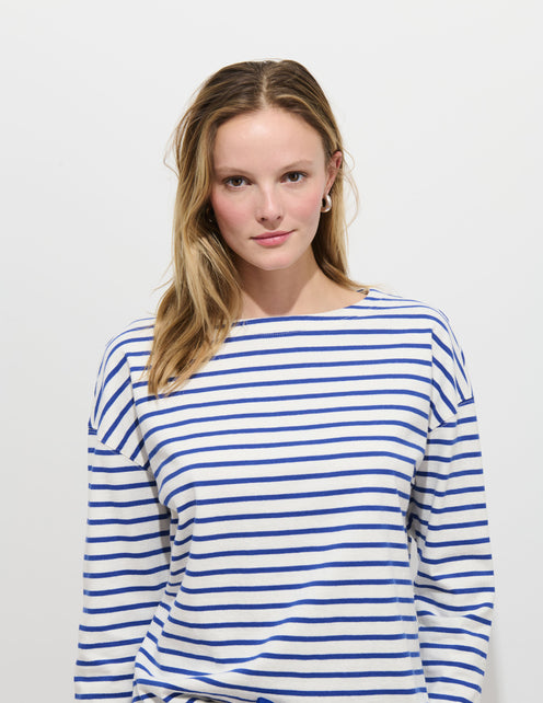 Avignon Striped Tee In Cotton