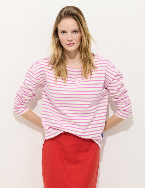 Avignon Striped Tee In Cotton