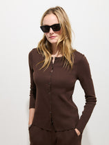 Scout Cardigan in Cotton Rib