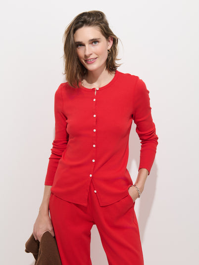 Scout Cardigan in Cotton Rib