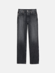 The Carla High Rise Straight In Zurich Black Wash