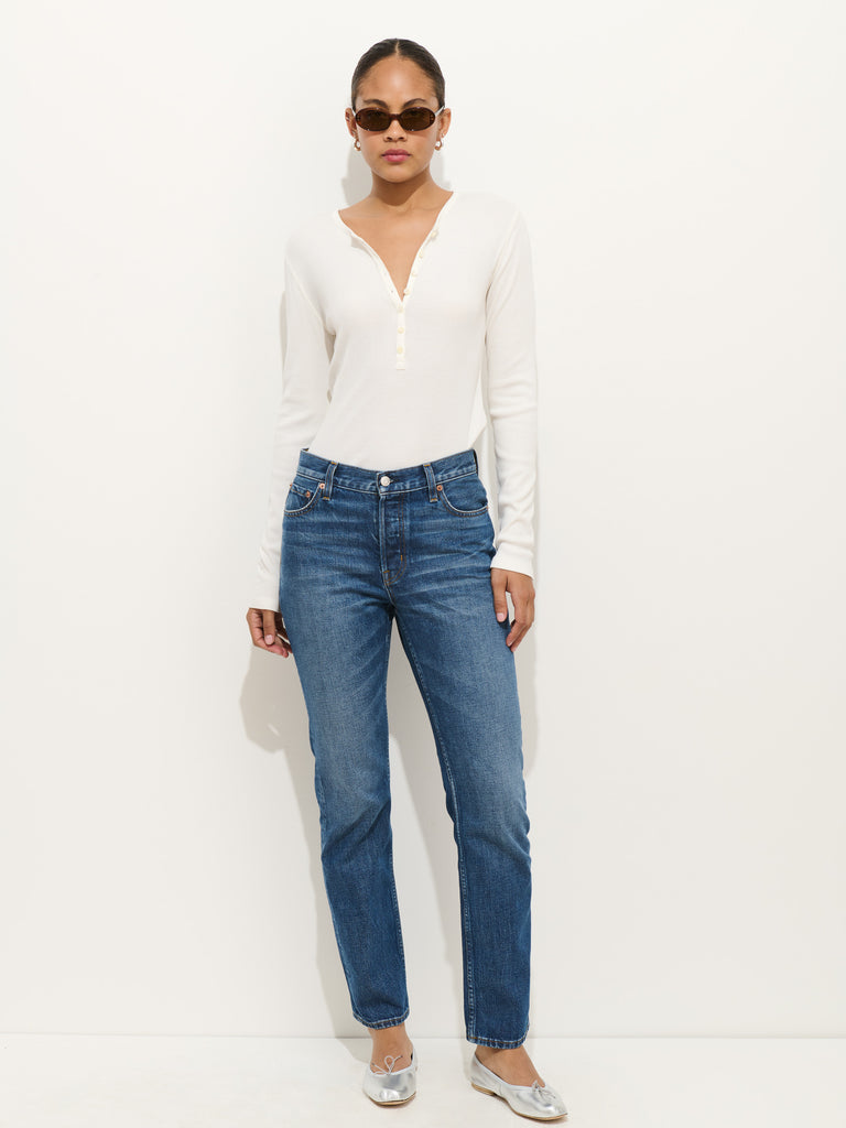 Jane Mid Rise Straight Jean