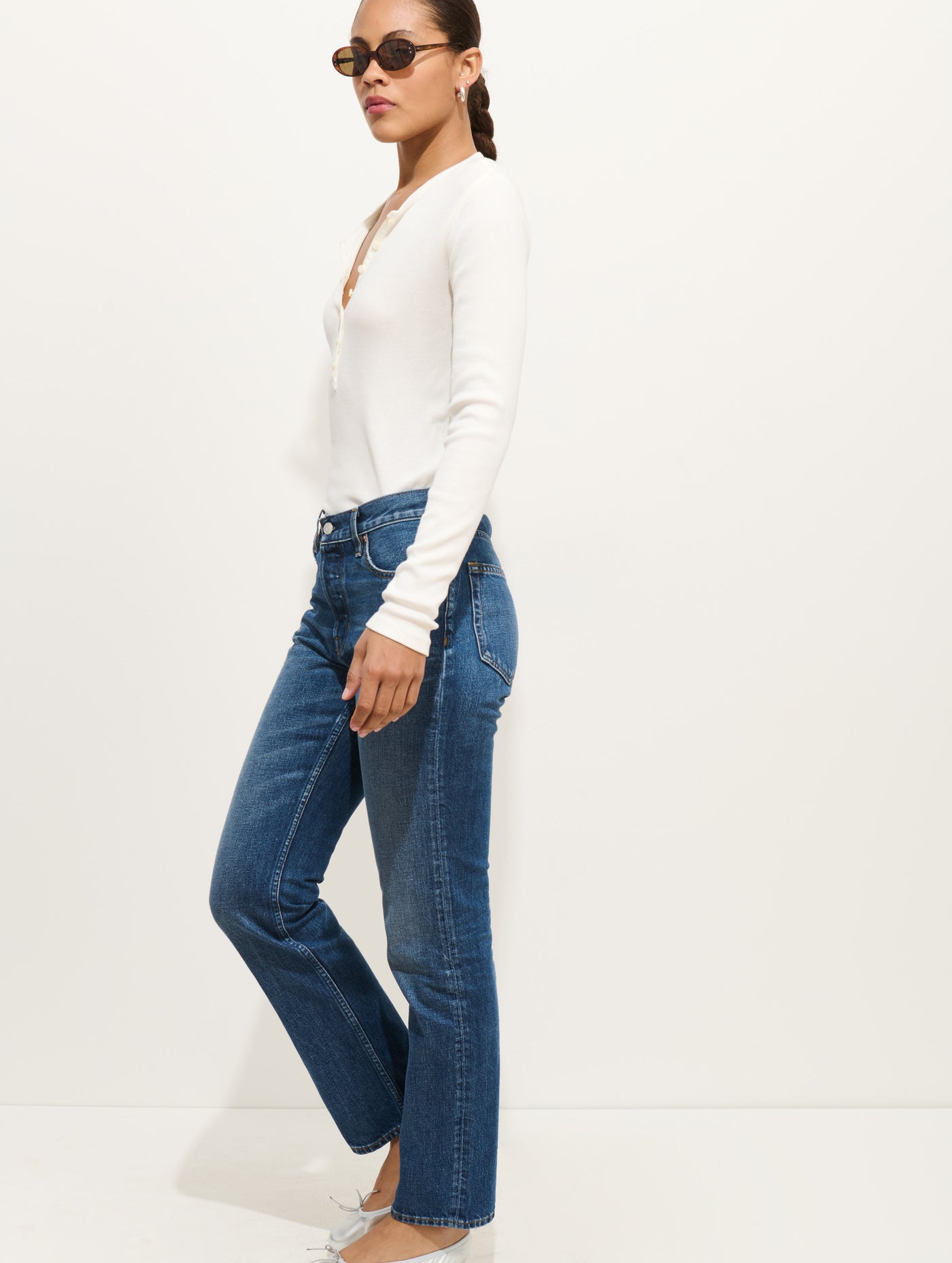 Jane Mid Rise Straight Jean