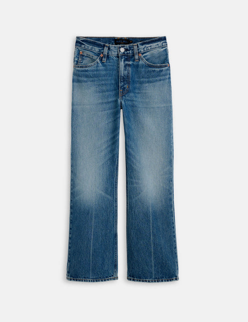 Bessette Mid Rise Boot Cut Cropped Jean