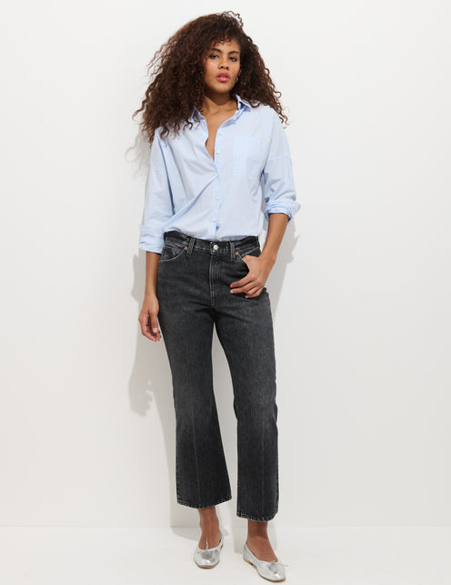 Bessette Mid Rise Boot Cut Cropped Jean