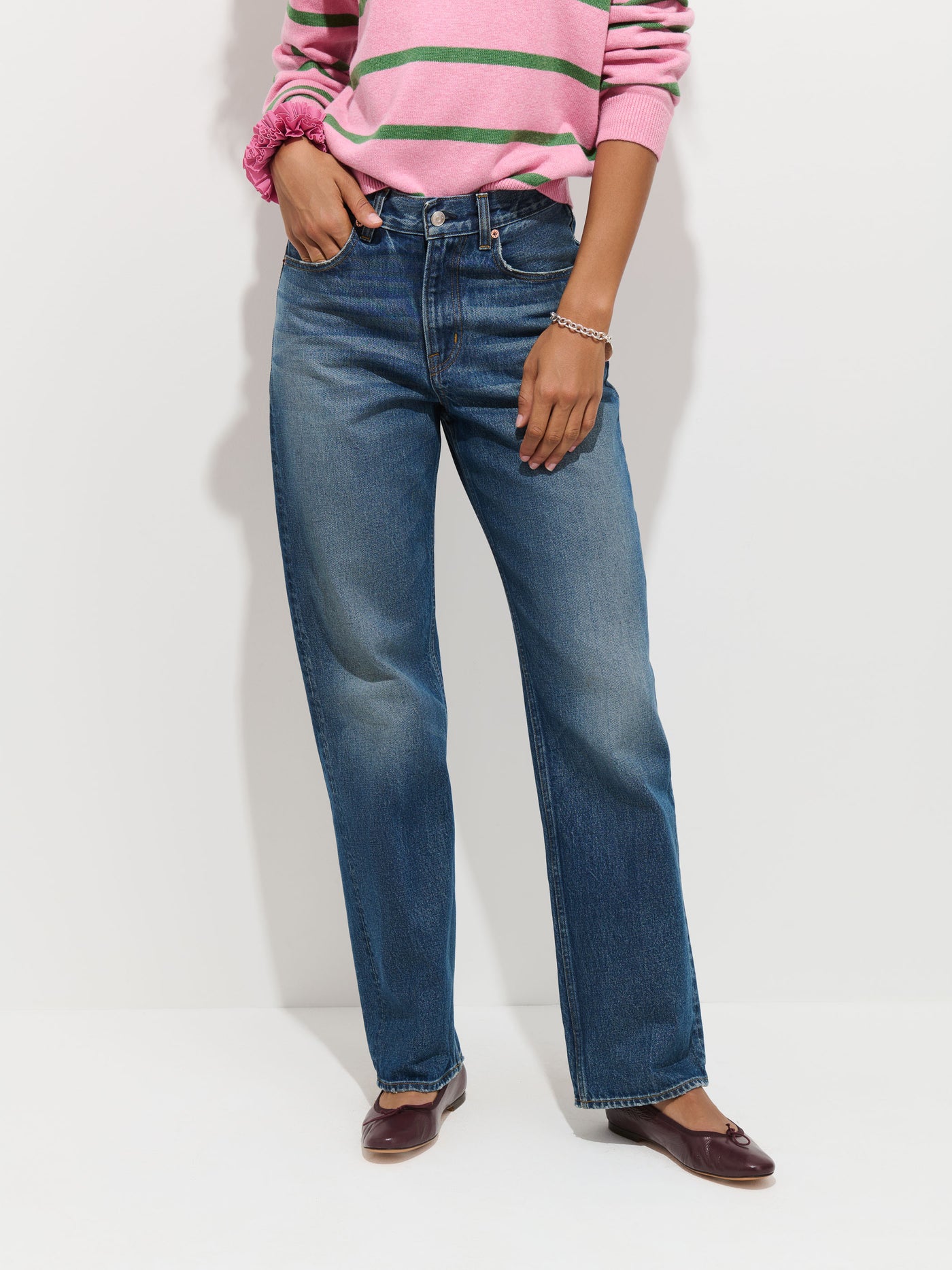 Violet Mid Rise Relaxed Jean