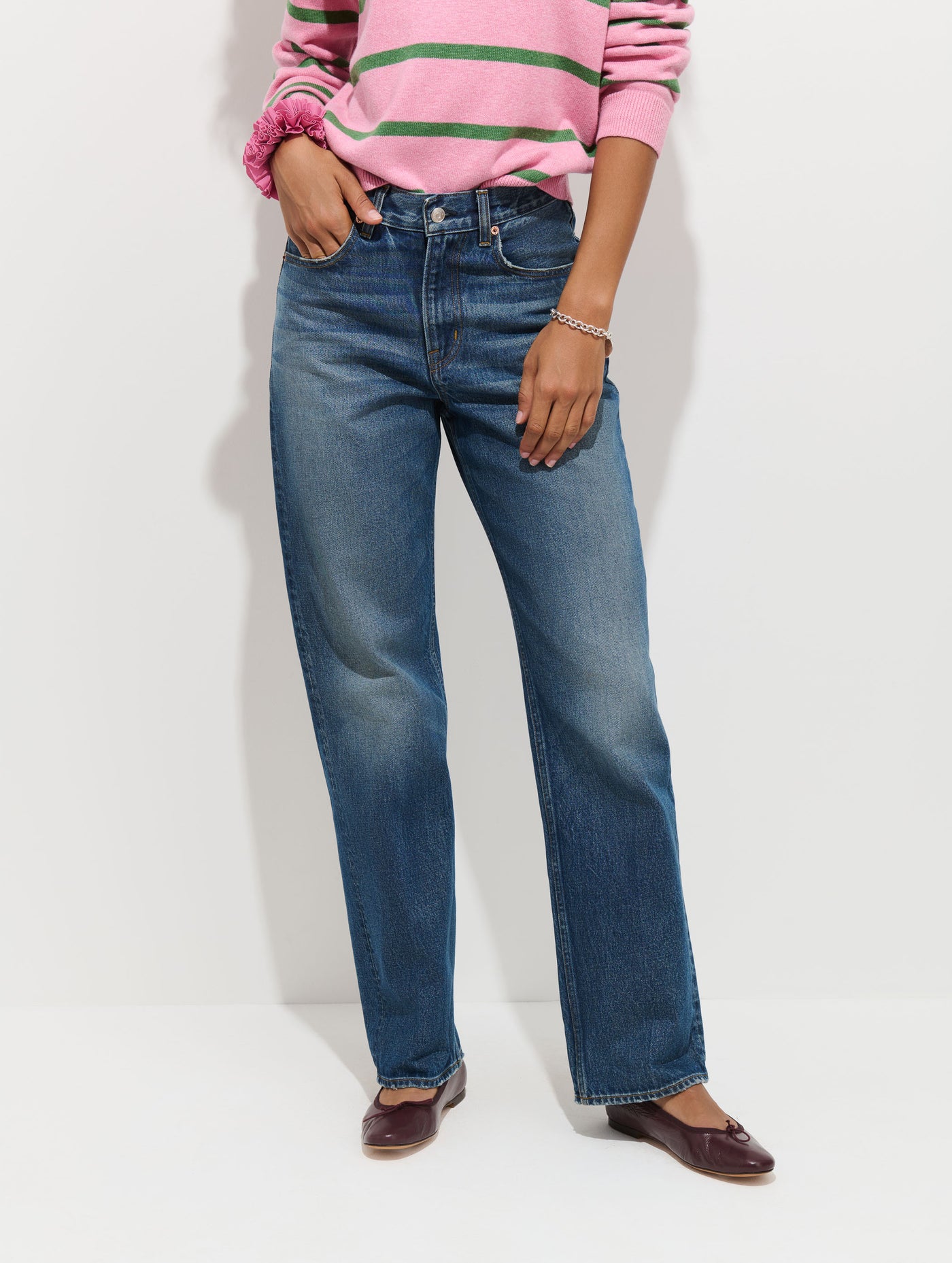 Violet Mid Rise Relaxed Jean