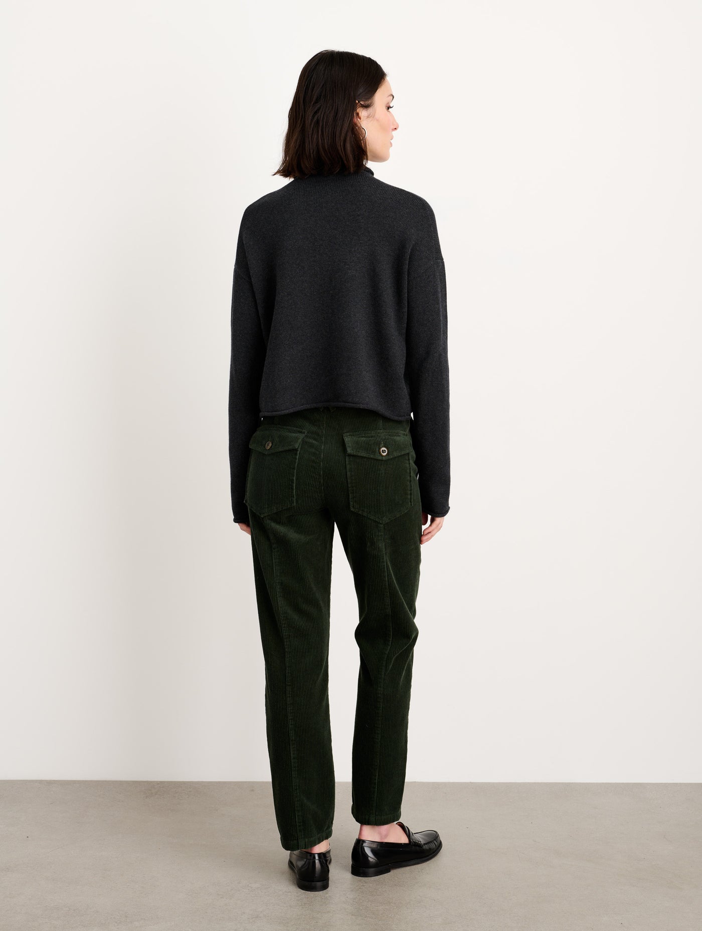 Taylor Rollneck Cardigan in Cotton Cashmere