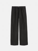 Riley Pant In Linen In Black