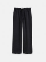 Riley Pant In Drapey Twill In Rich Black