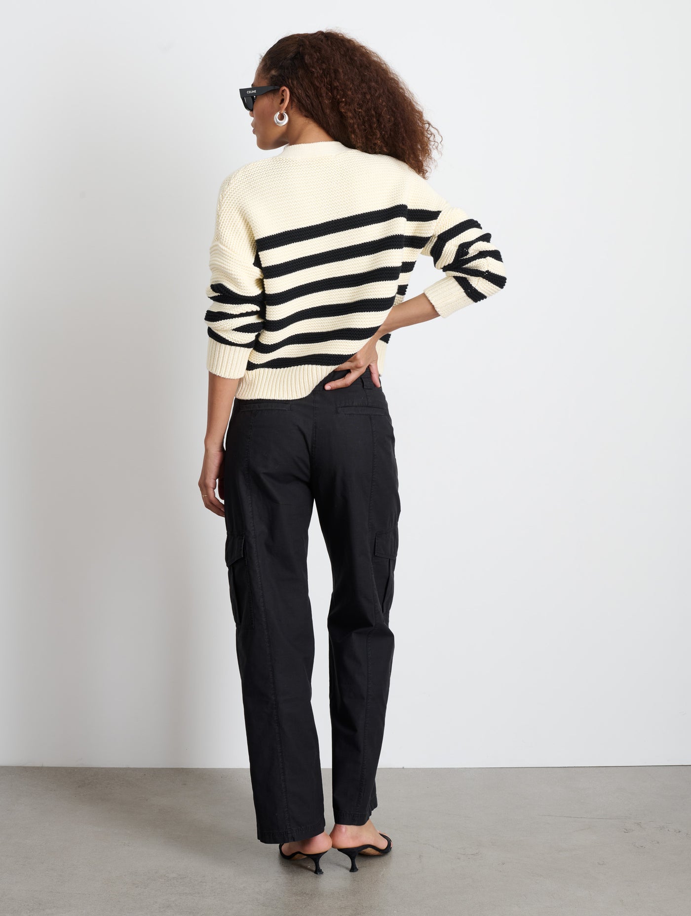 Nico Striped Cardigan in Cotton
