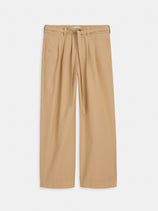 Ina Pleated Pant In Summer Twill In Khaki