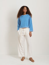Ina Pleated Pant In Summer Twill In White