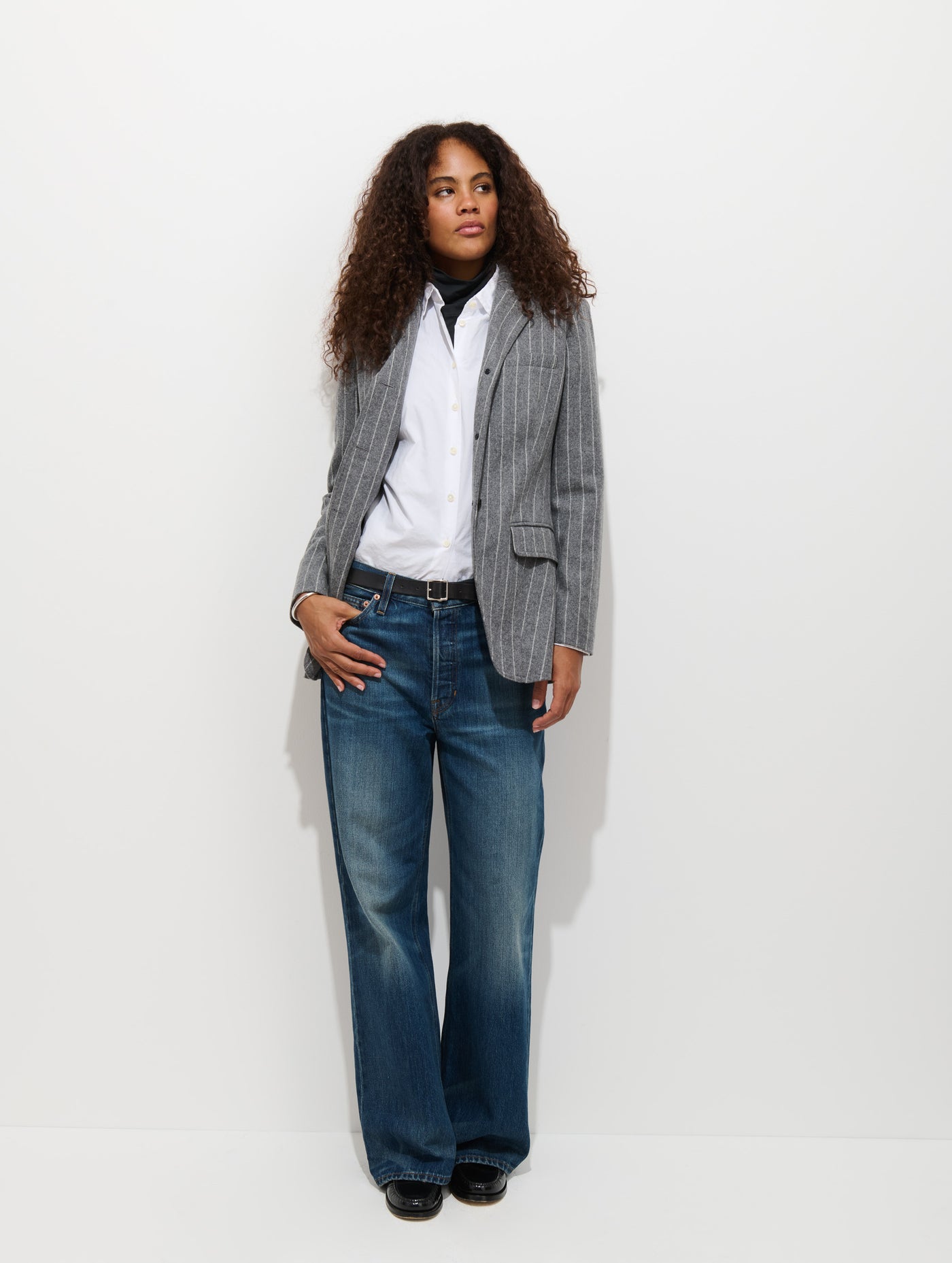 Chalkstripe Primrose Blazer In Wool