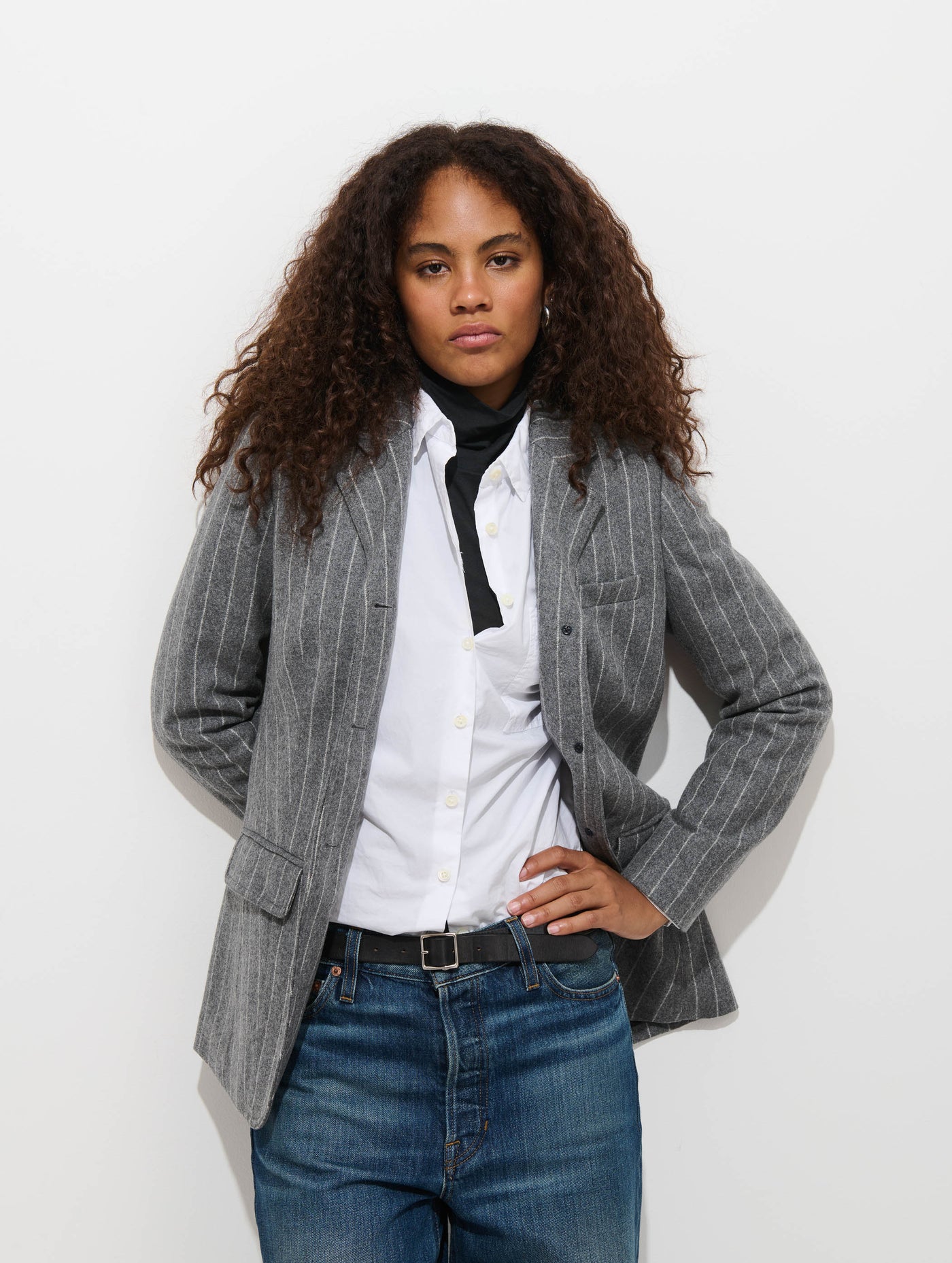 Chalkstripe Primrose Blazer In Wool
