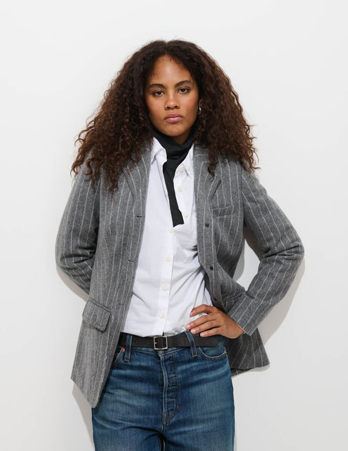 Chalkstripe Primrose Blazer In Wool