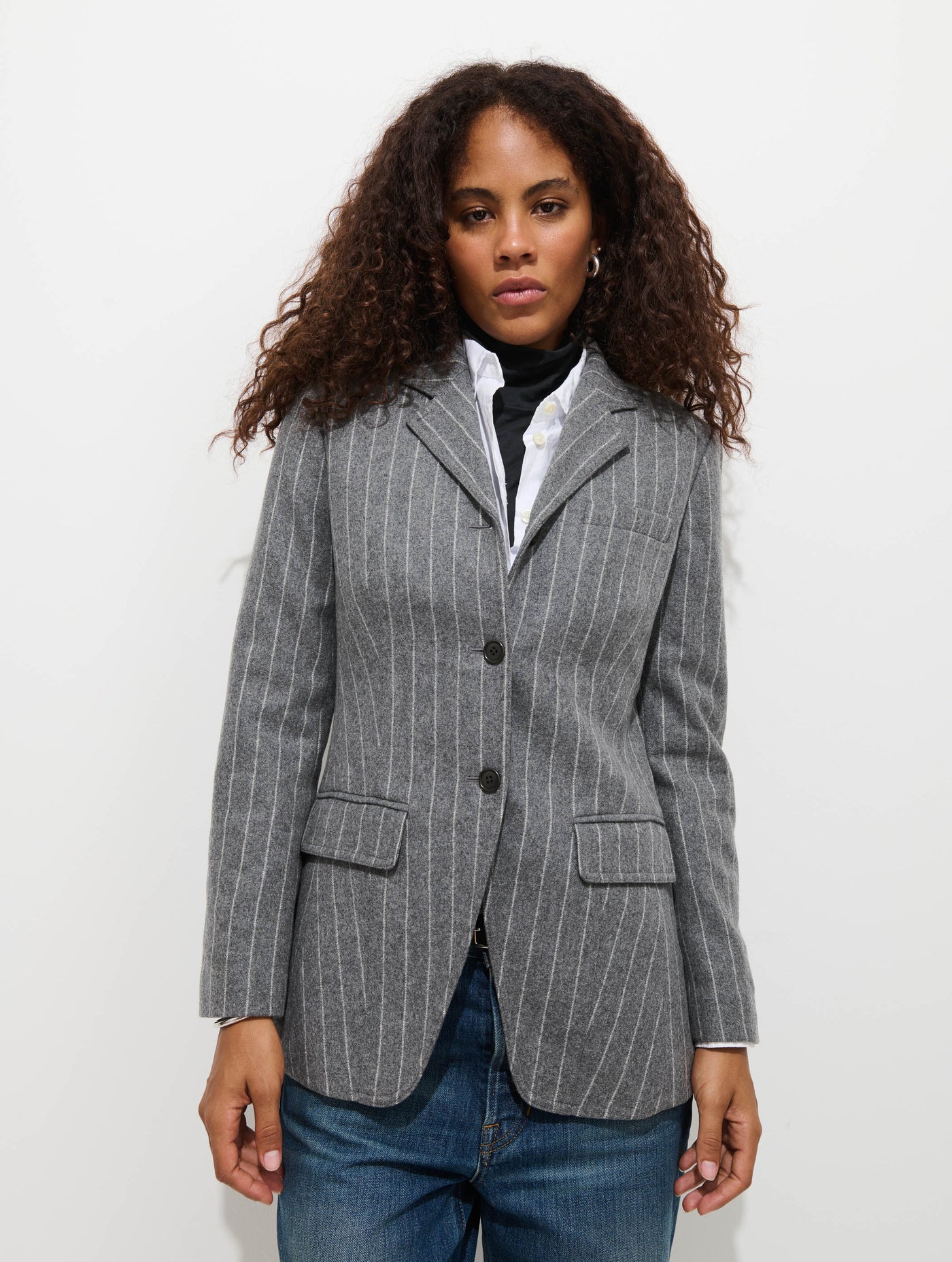 Chalkstripe Primrose Blazer In Wool