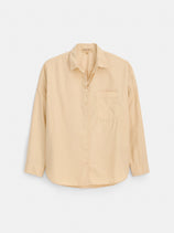 Jo Shirt In Cotton Poplin In Golden Khaki