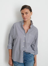 Jo Shirt in Striped Cotton Poplin
