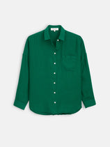 Jo Shirt In Linen In Lush Meadow