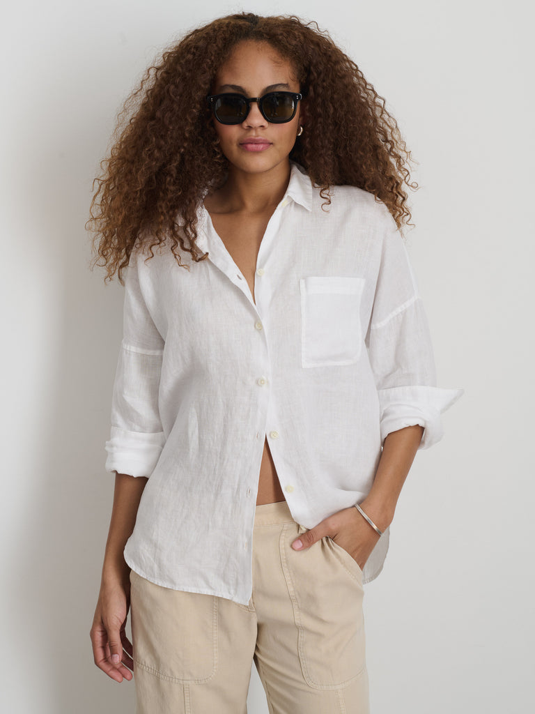 The Jo Shirt In Linen from Alex Mill - $175