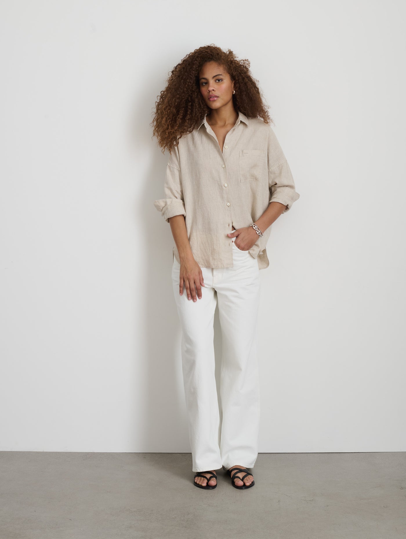 Jo Shirt In Flax Linen