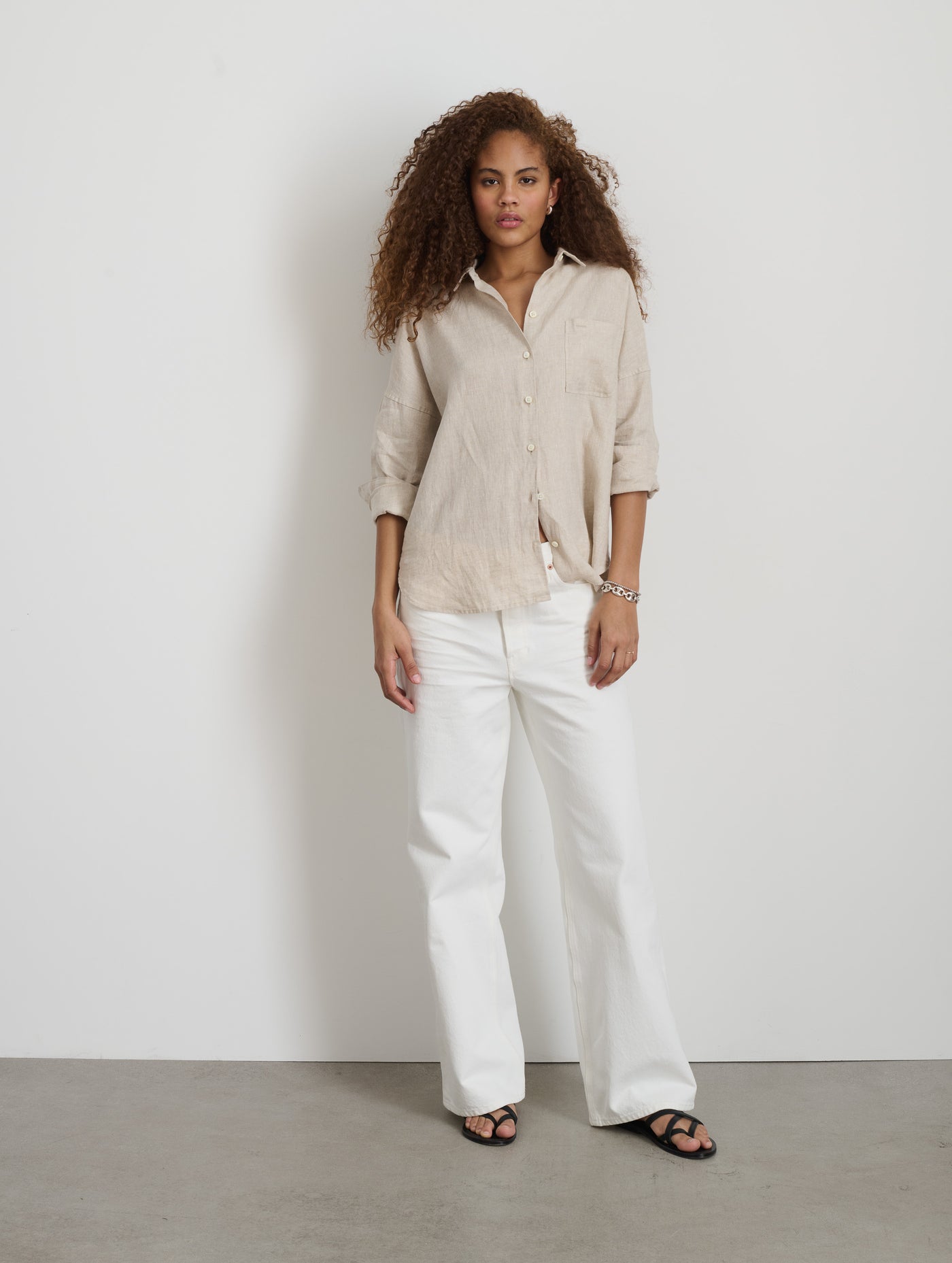 Jo Shirt In Flax Linen