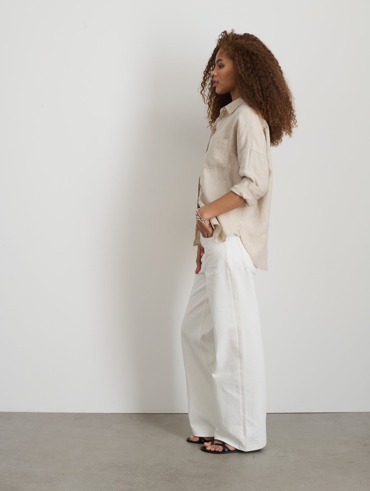 Jo Shirt In Flax Linen