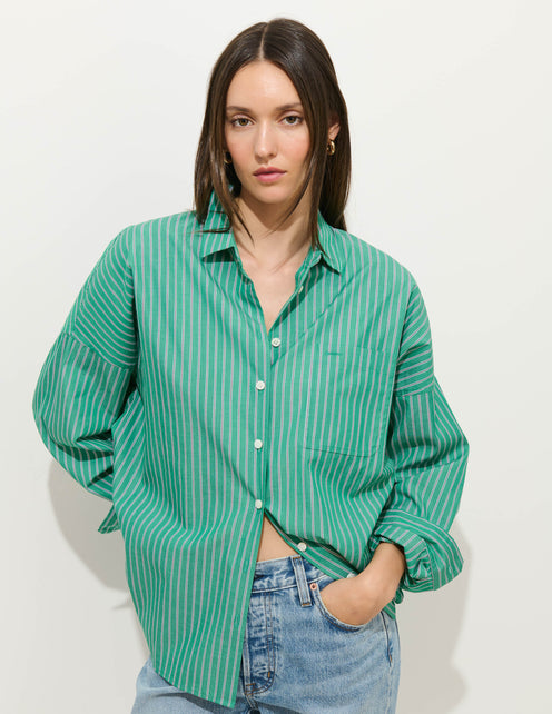 Jo Striped Shirt In Cotton Poplin