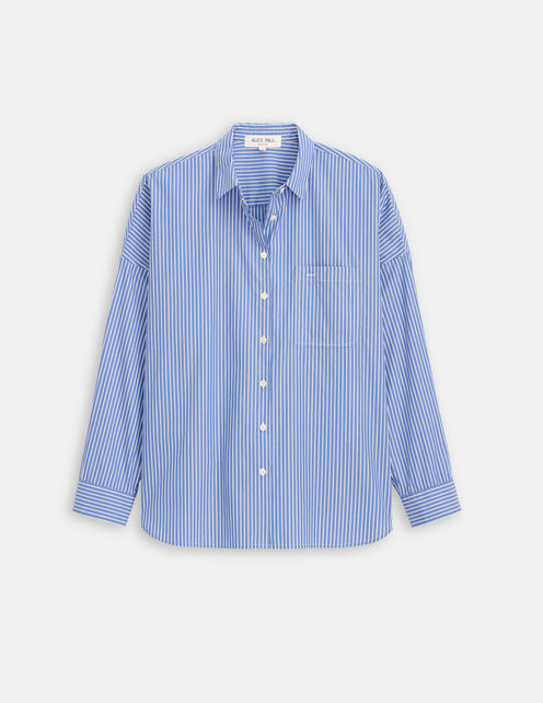 Jo Striped Shirt In Cotton Poplin