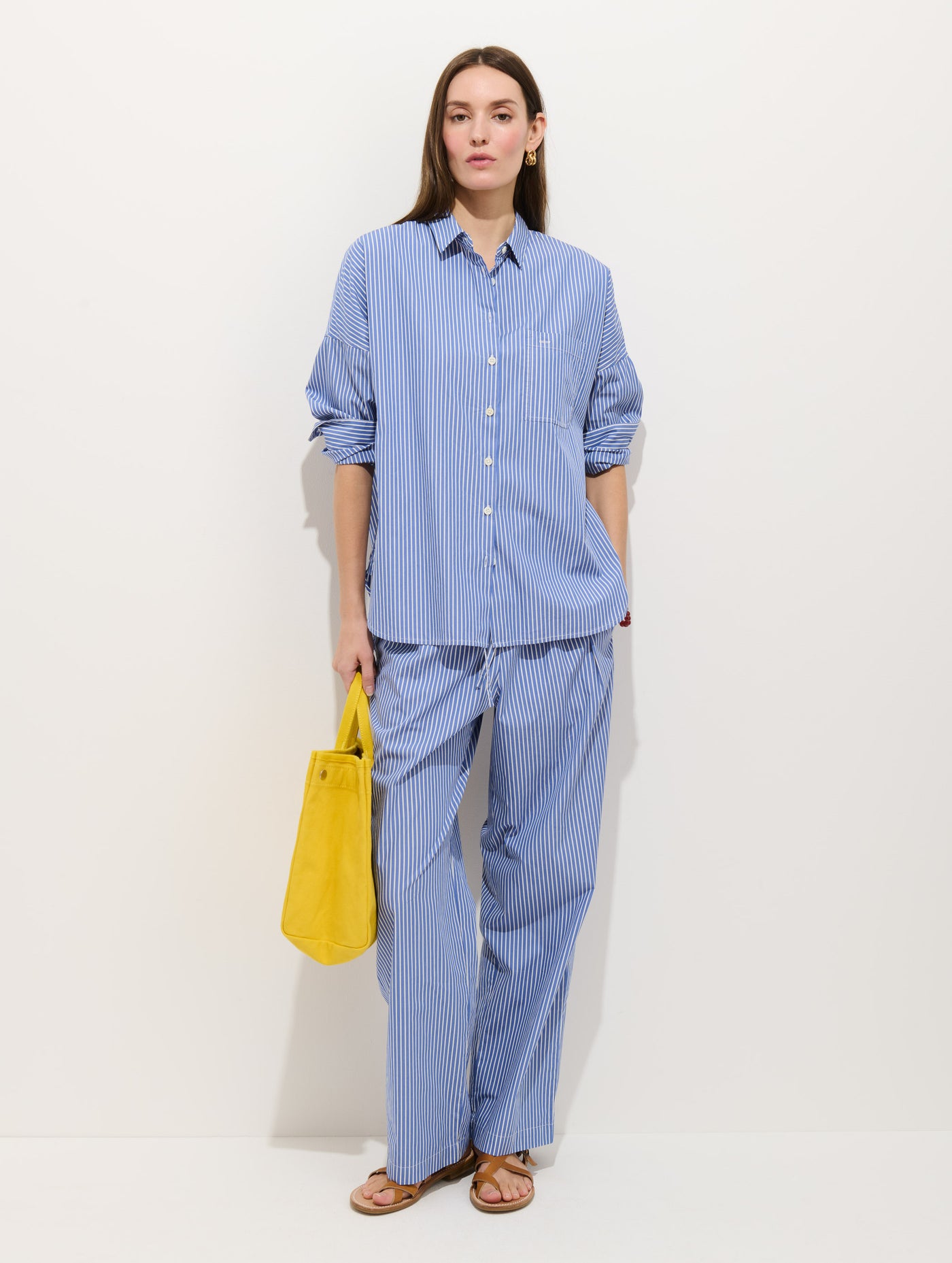 Jo Striped Shirt In Cotton Poplin