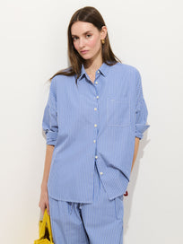 Jo Striped Shirt In Cotton Poplin