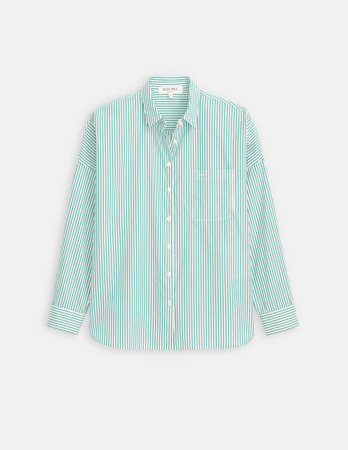 Jo Striped Shirt In Cotton Poplin