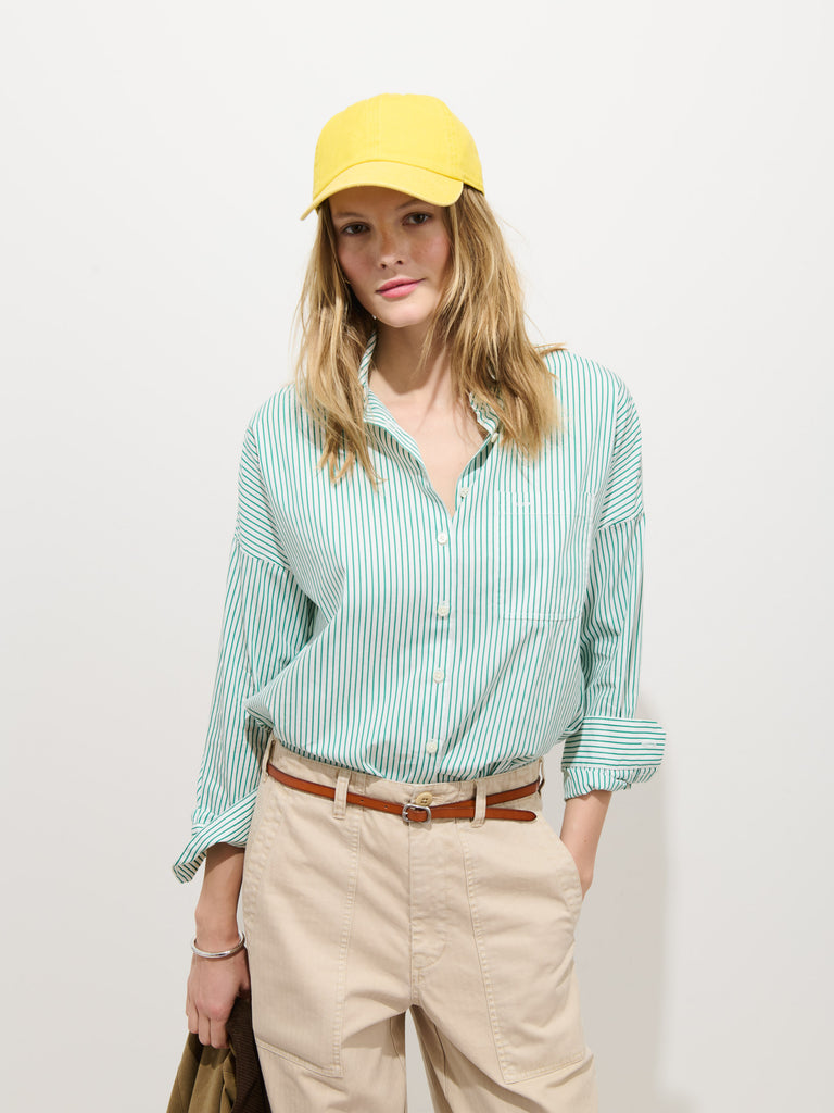 Jo Striped Shirt In Cotton Poplin