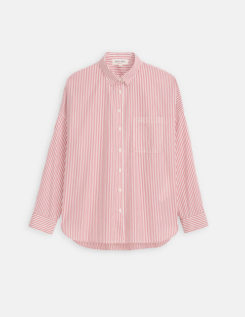 Jo Striped Shirt In Cotton Poplin
