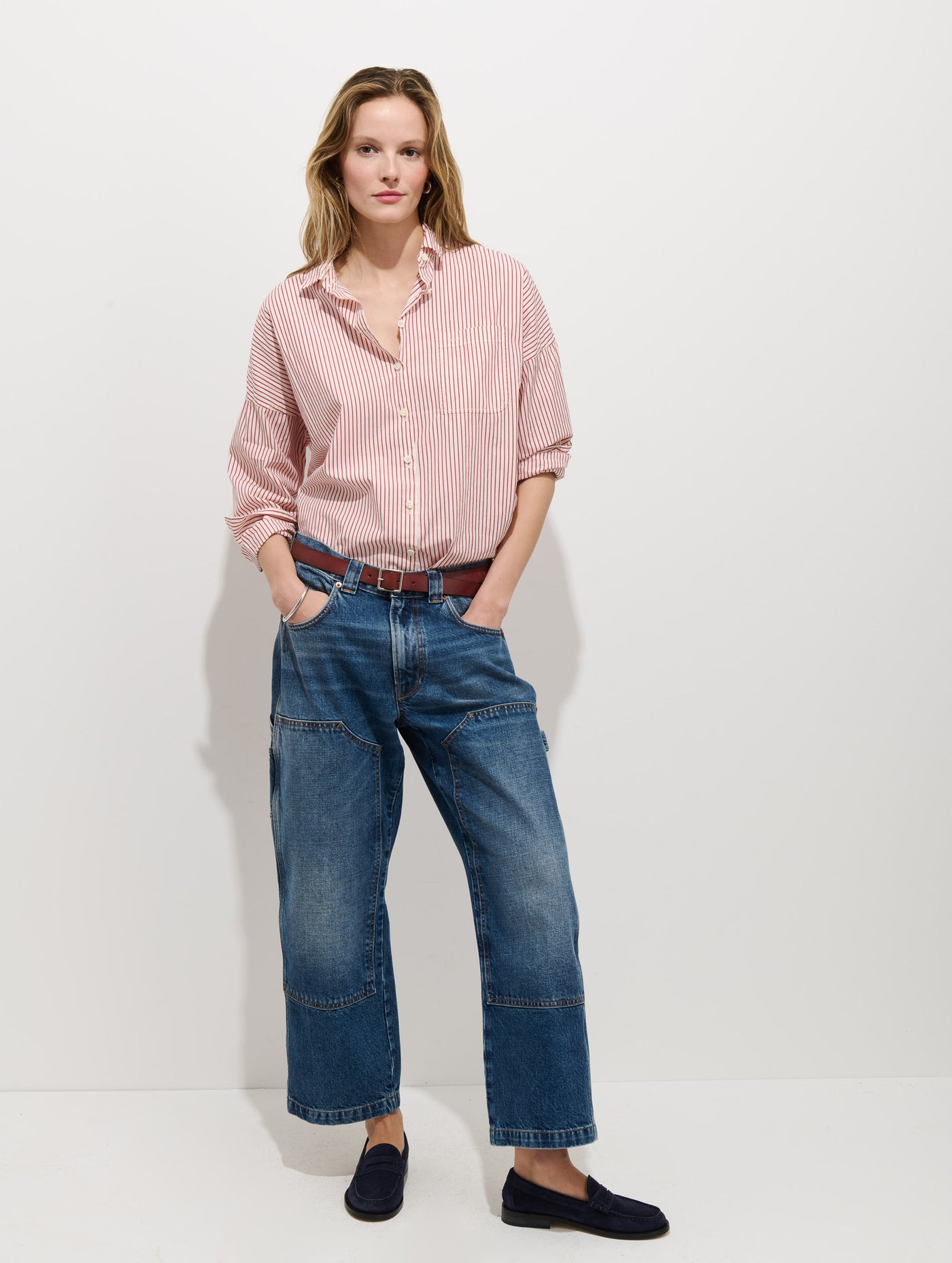 Jo Striped Shirt In Cotton Poplin