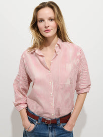 Jo Striped Shirt In Cotton Poplin