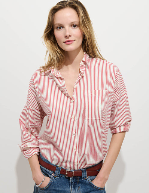 Jo Striped Shirt In Cotton Poplin