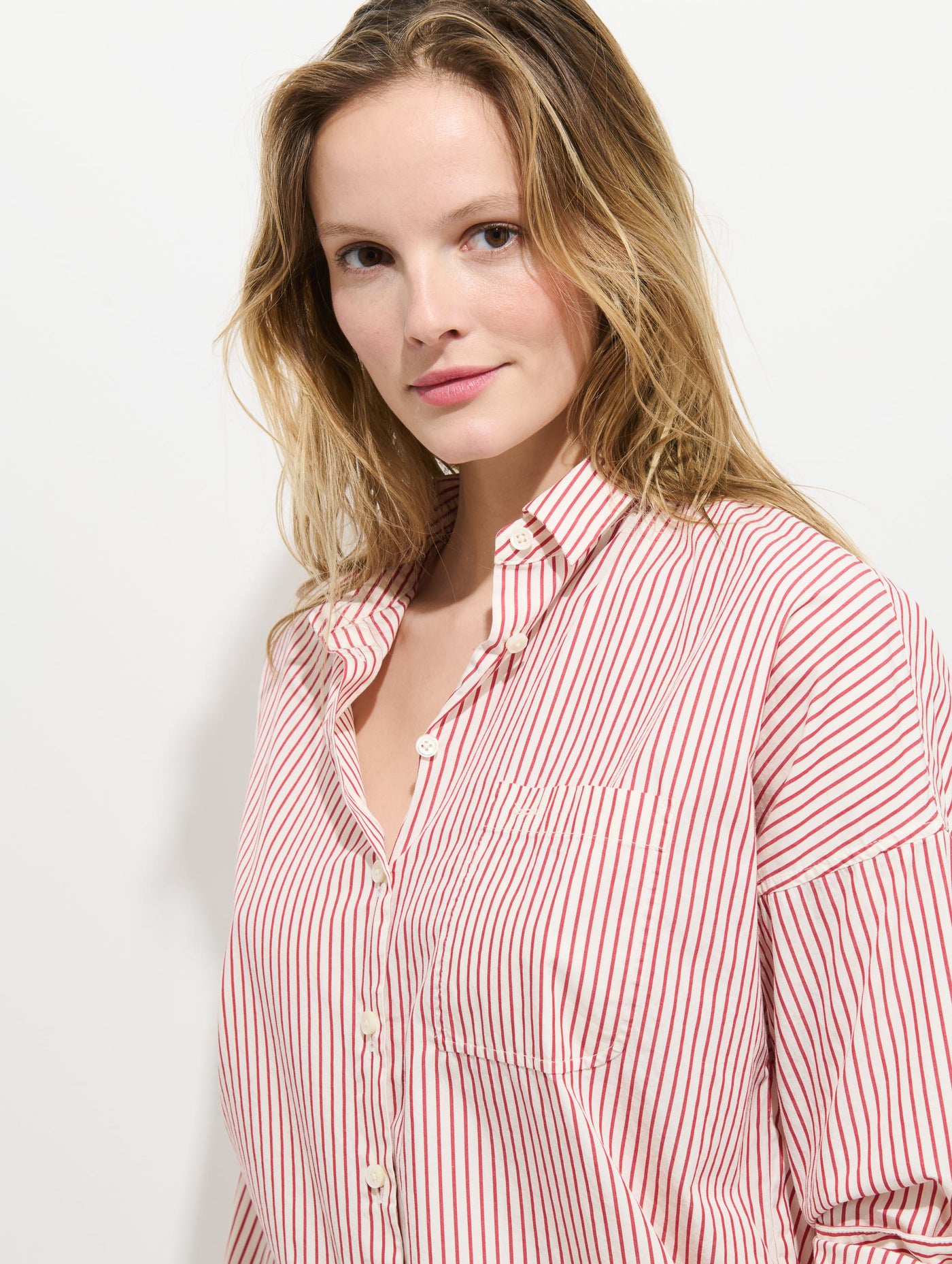 Jo Striped Shirt In Cotton Poplin