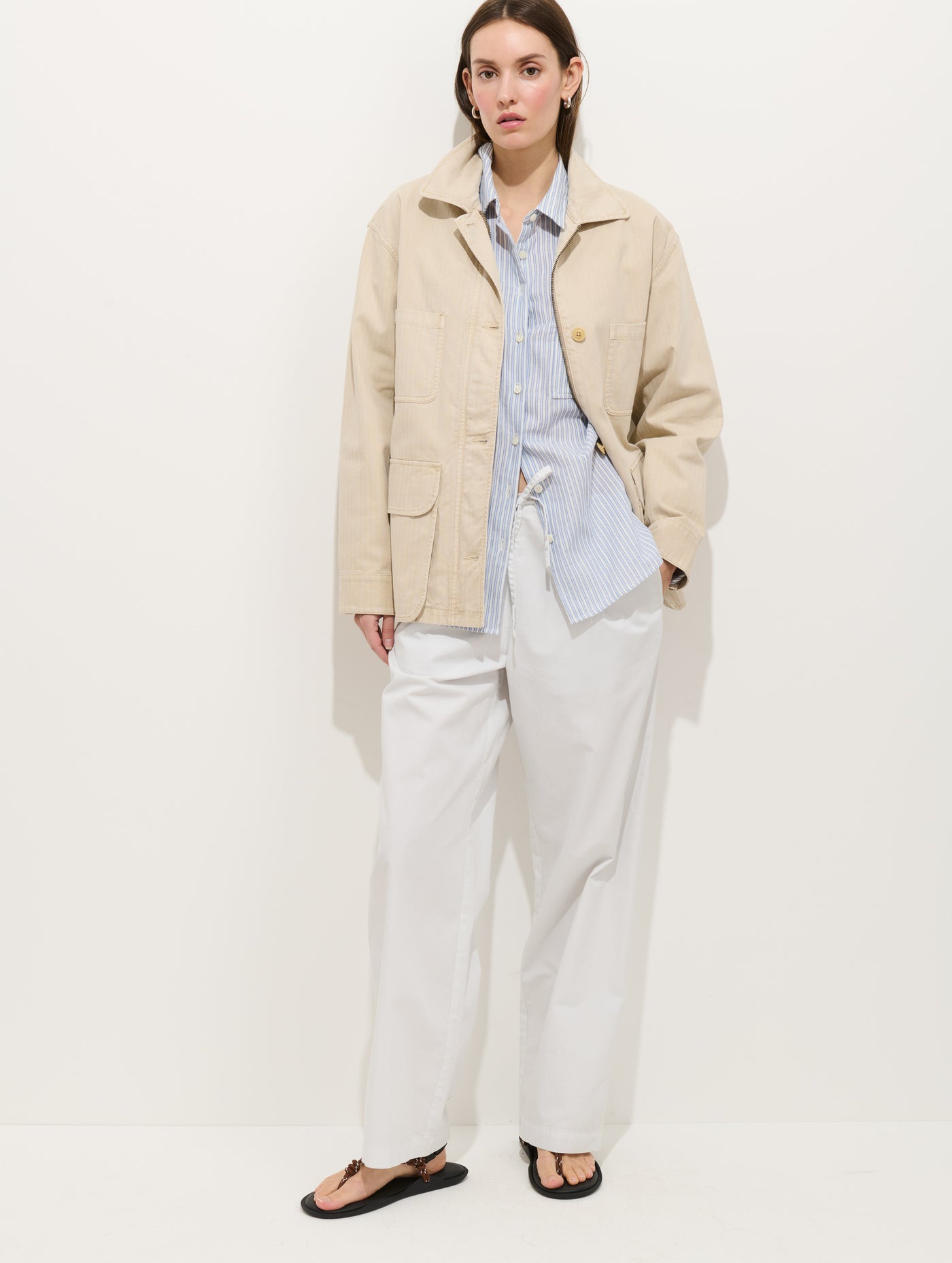 Jo Shirt In Double Gauze Stripe