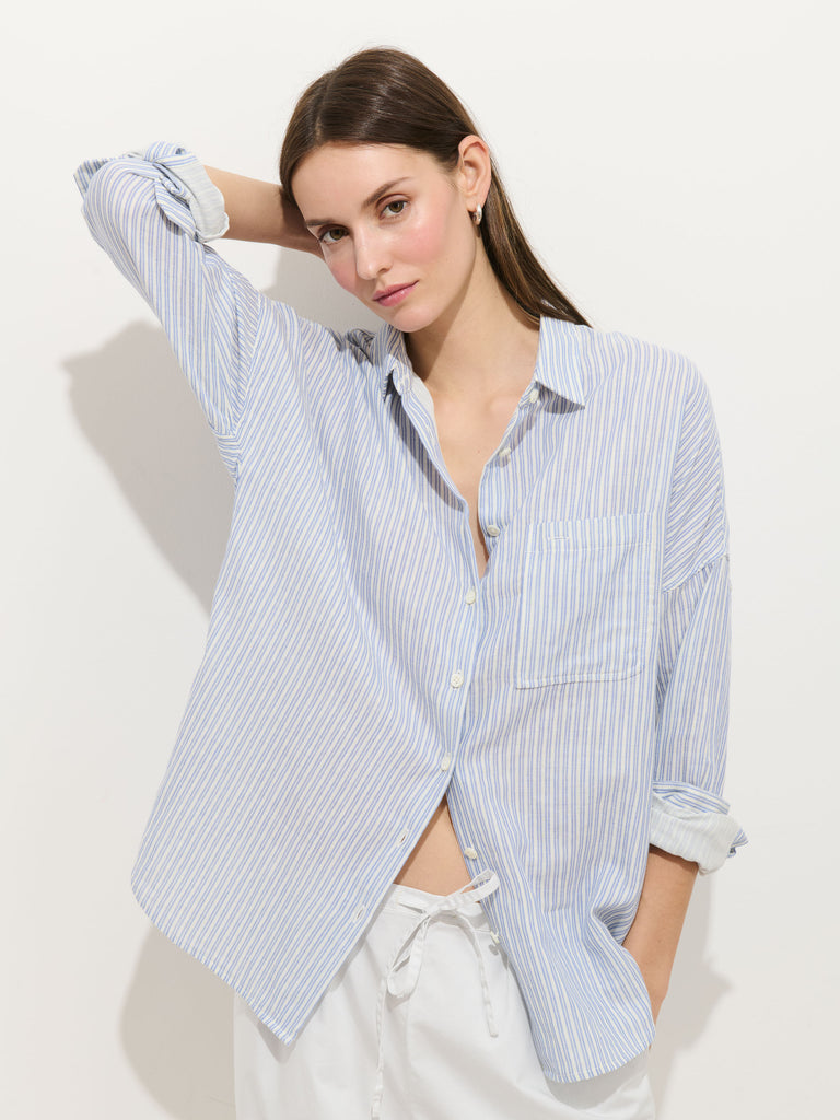 Jo Shirt In Double Gauze Stripe from Alex Mill - $165