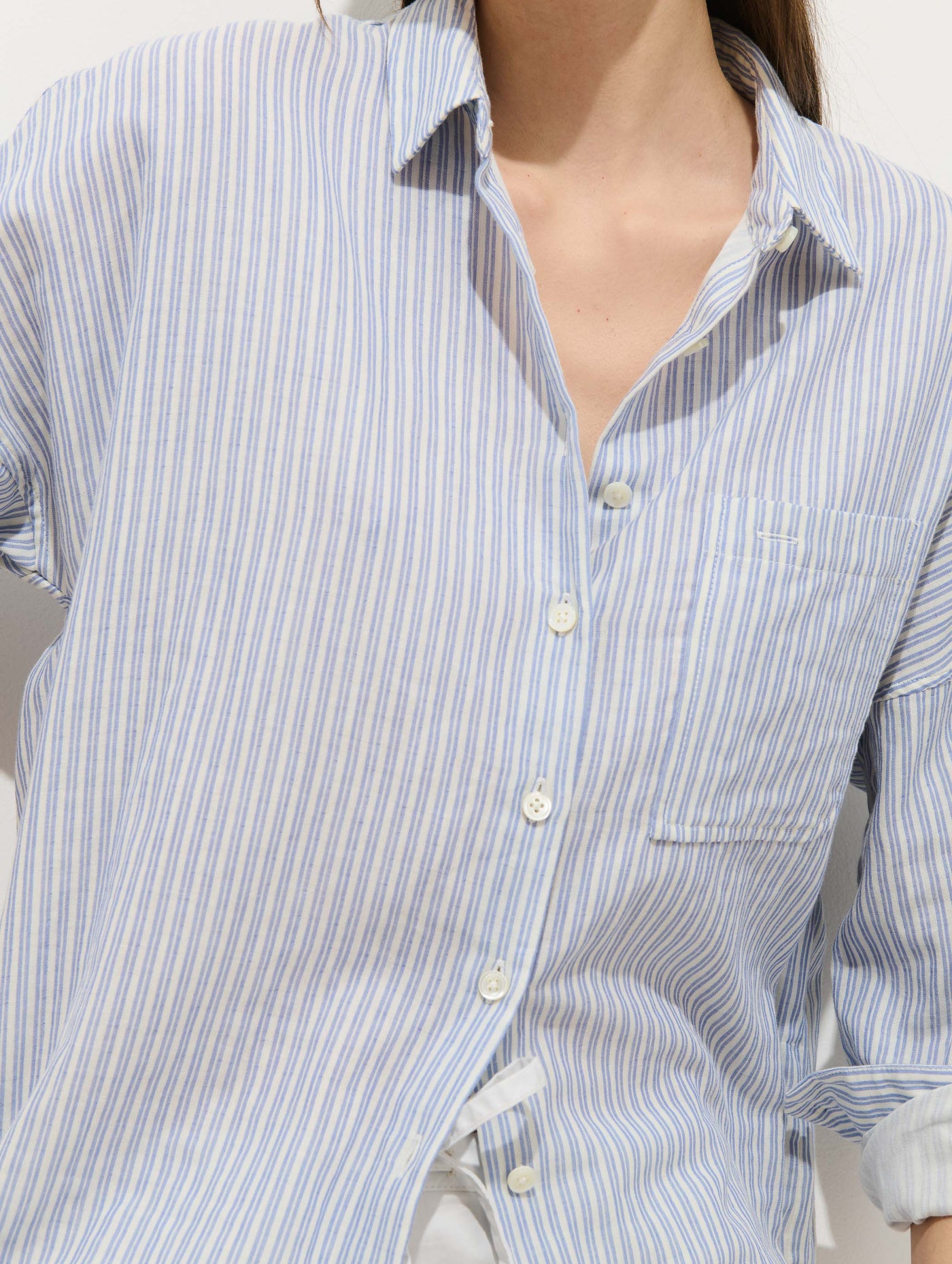 Jo Shirt In Double Gauze Stripe